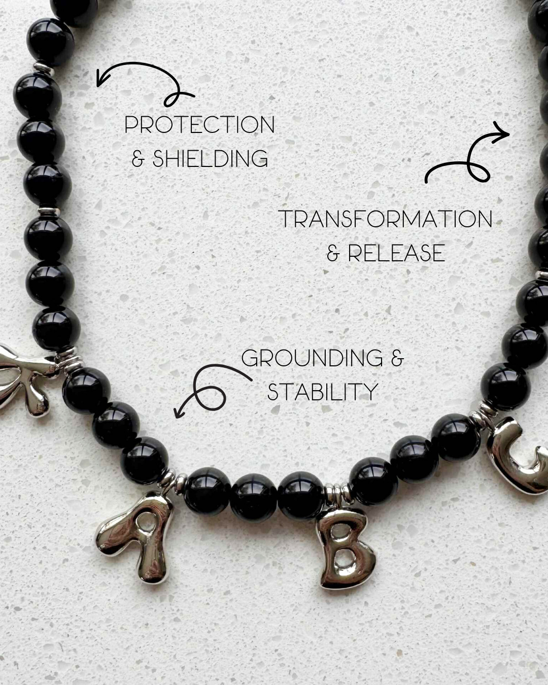 The Aroha necklace ~ Black obsidian