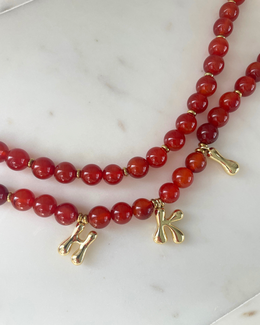The Aroha necklace ~ Red agate